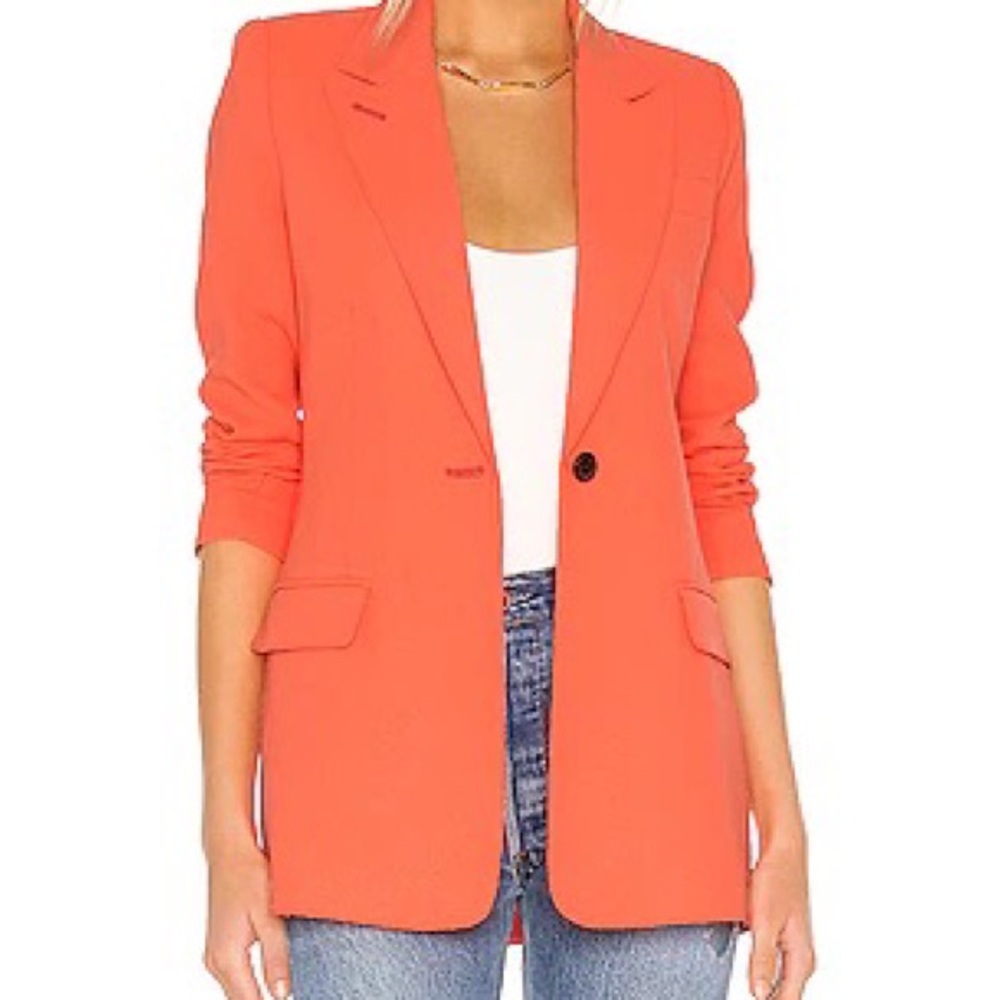 Smythe Tailored Blazer - Neon Tangerine